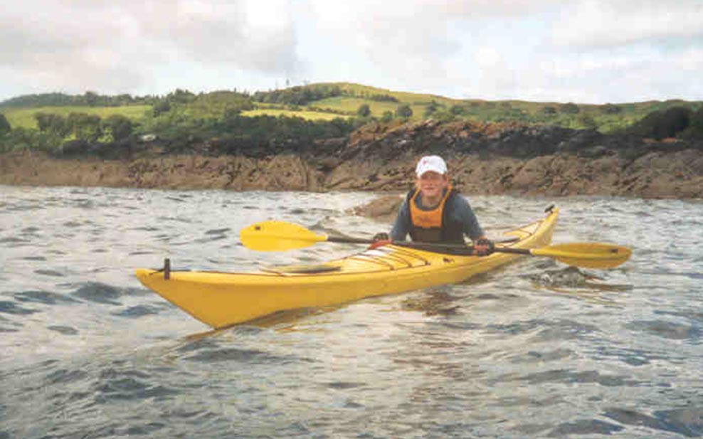 young Mark Agnew Kyak rowing