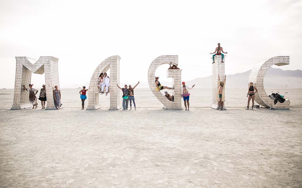 Tanja and her husband's wedding at Burning Man