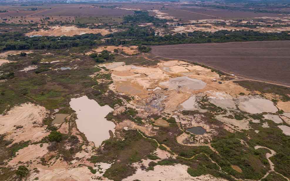 Deforested Amazon landscape