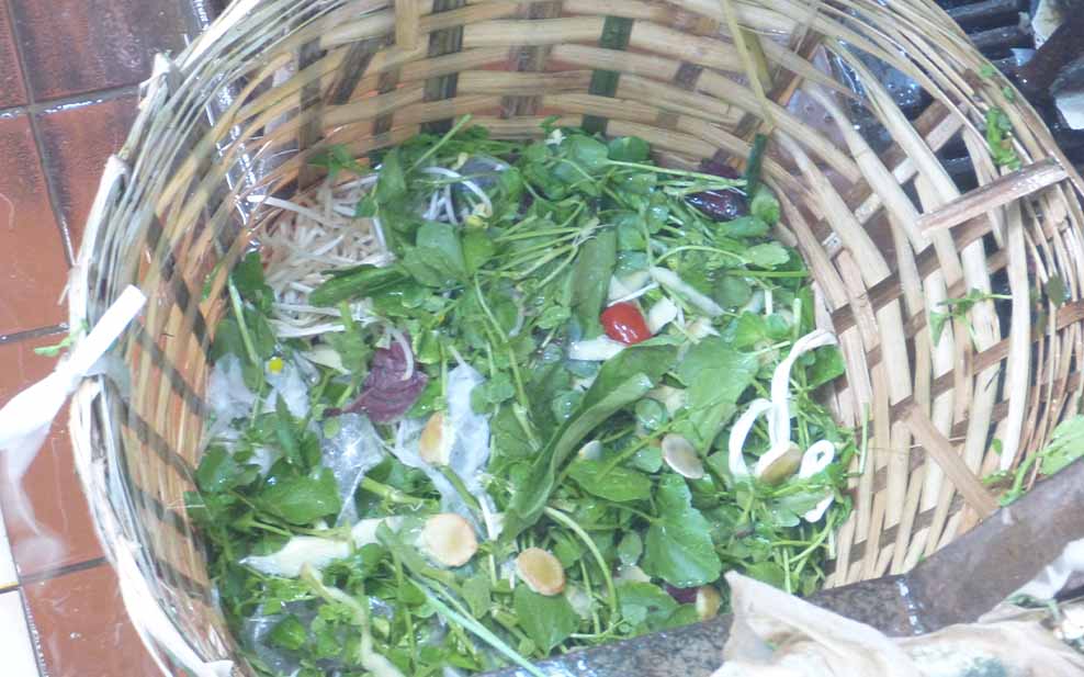Vegetable waste basket