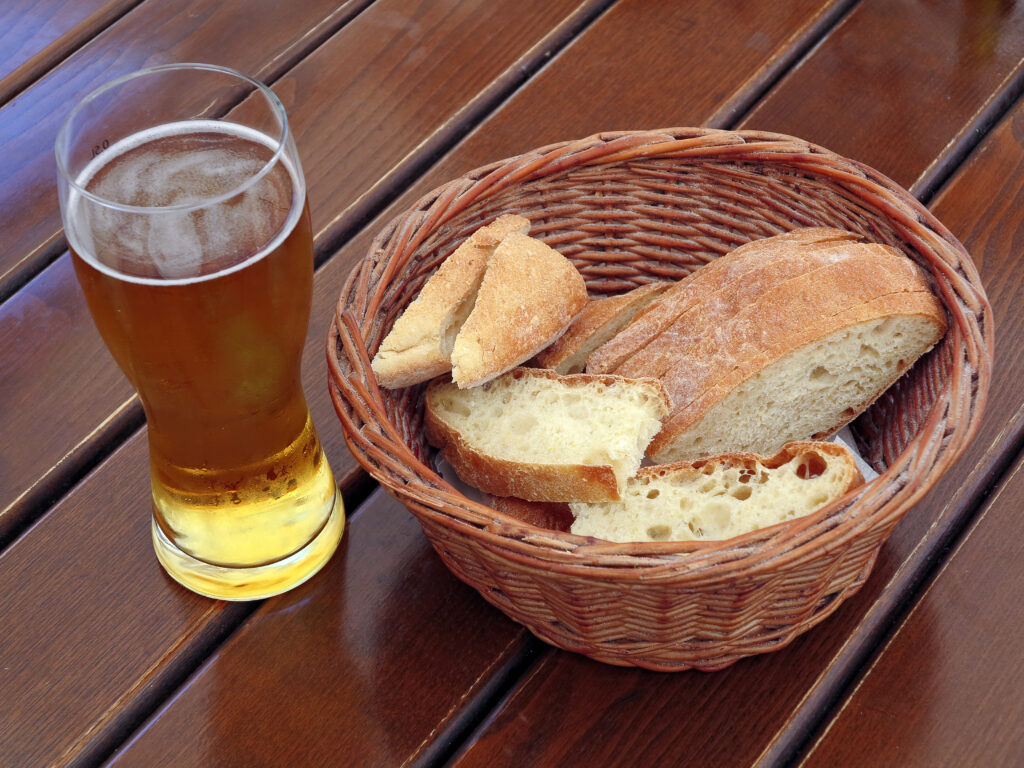 As bread contains many of the same basic ingredients as beer, it can be reconstituted into beer.