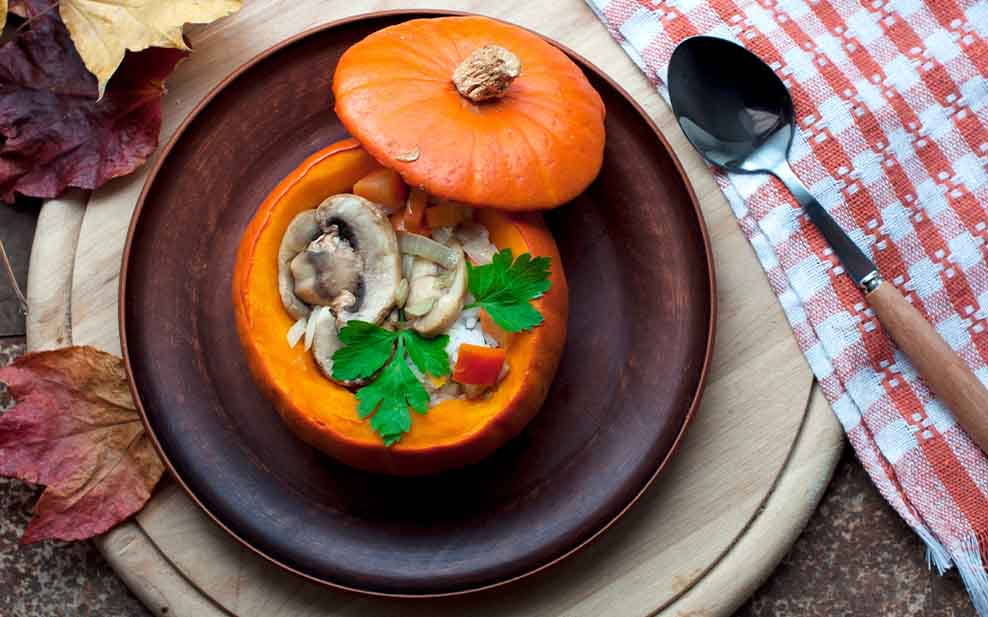 Foods like pumpkin and mushrooms are better for Fall