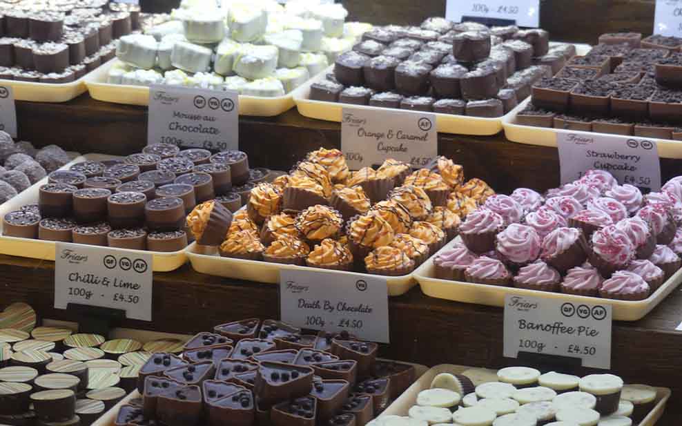 Chocolates for sale in 'Ye Olde Friars of Keswick'