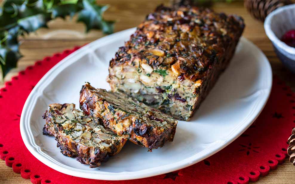 Nut Roast is a staple for a vegan Christmas