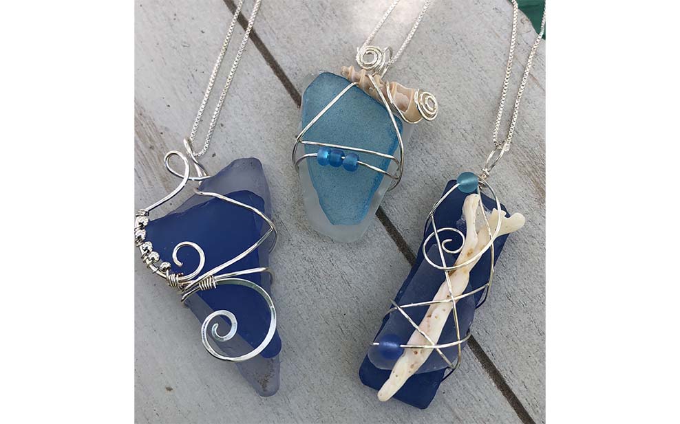 Sea Glass Pendants can double as Christmas ornaments (Photo Credit: Pinterest)